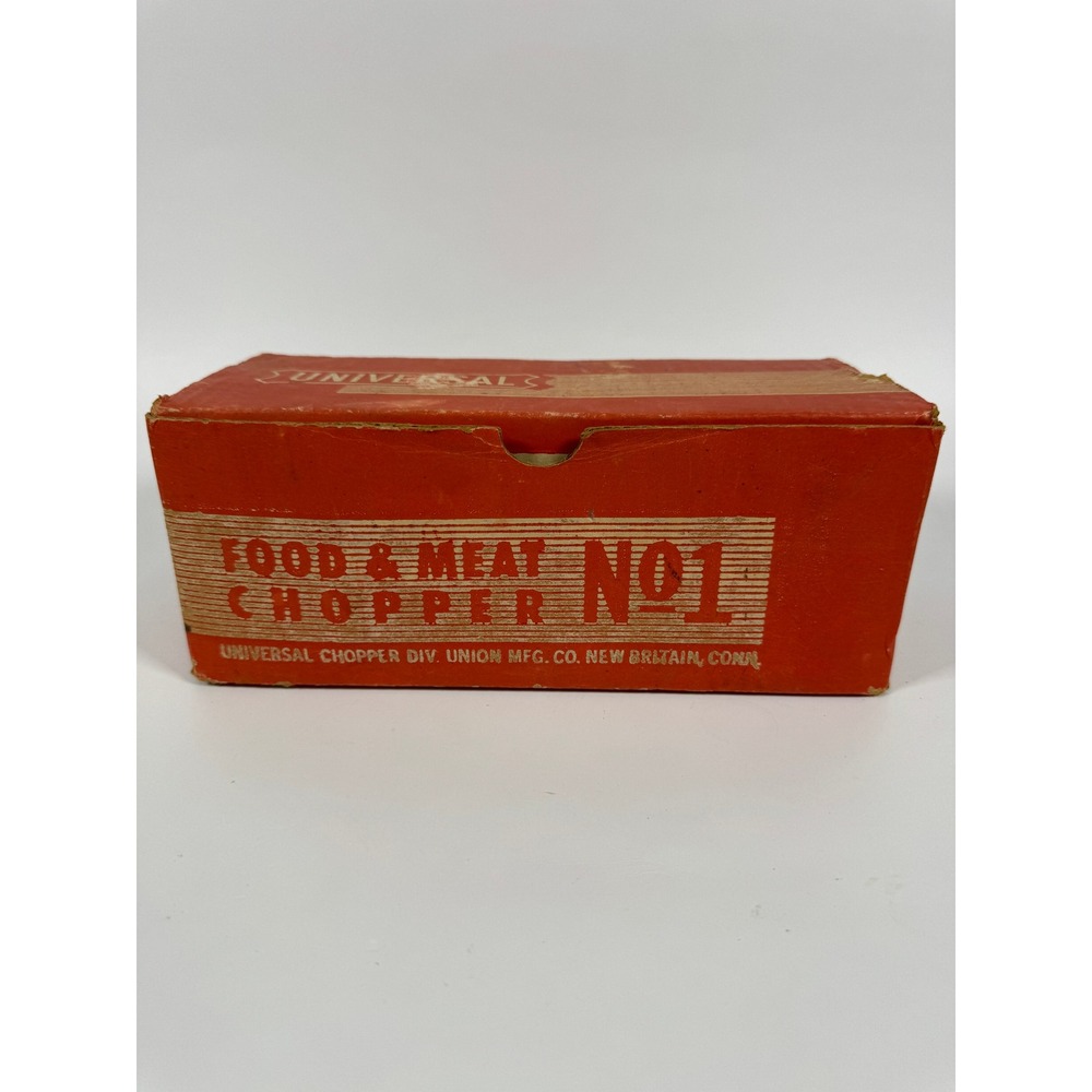 Vintage Universal No 1 Food and Meat Chopper Union Mfg Co New Britain CT Boxed